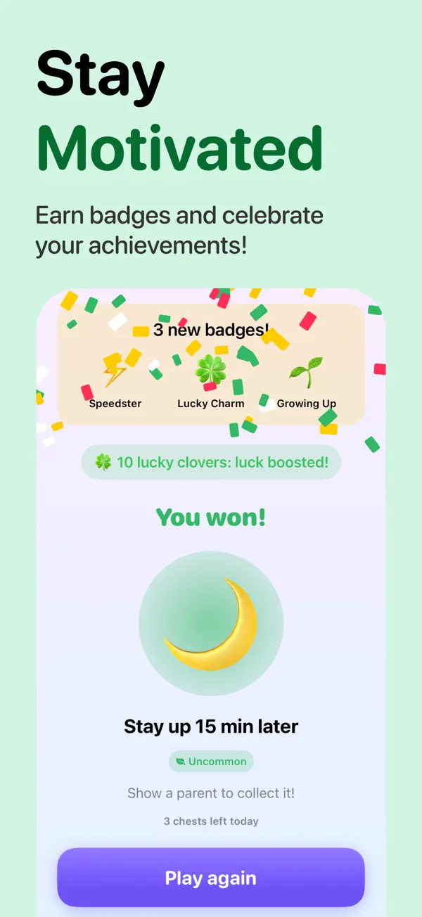Badges and celebrations keep kids motivated
